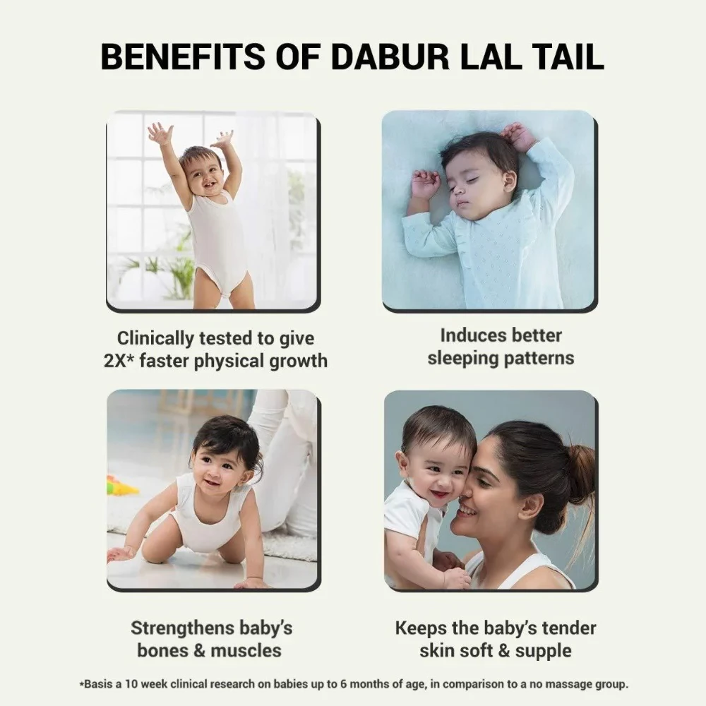 Dabur Lal Tail - Ayurvedic Baby Massage Oil, 500 ml-6.webp